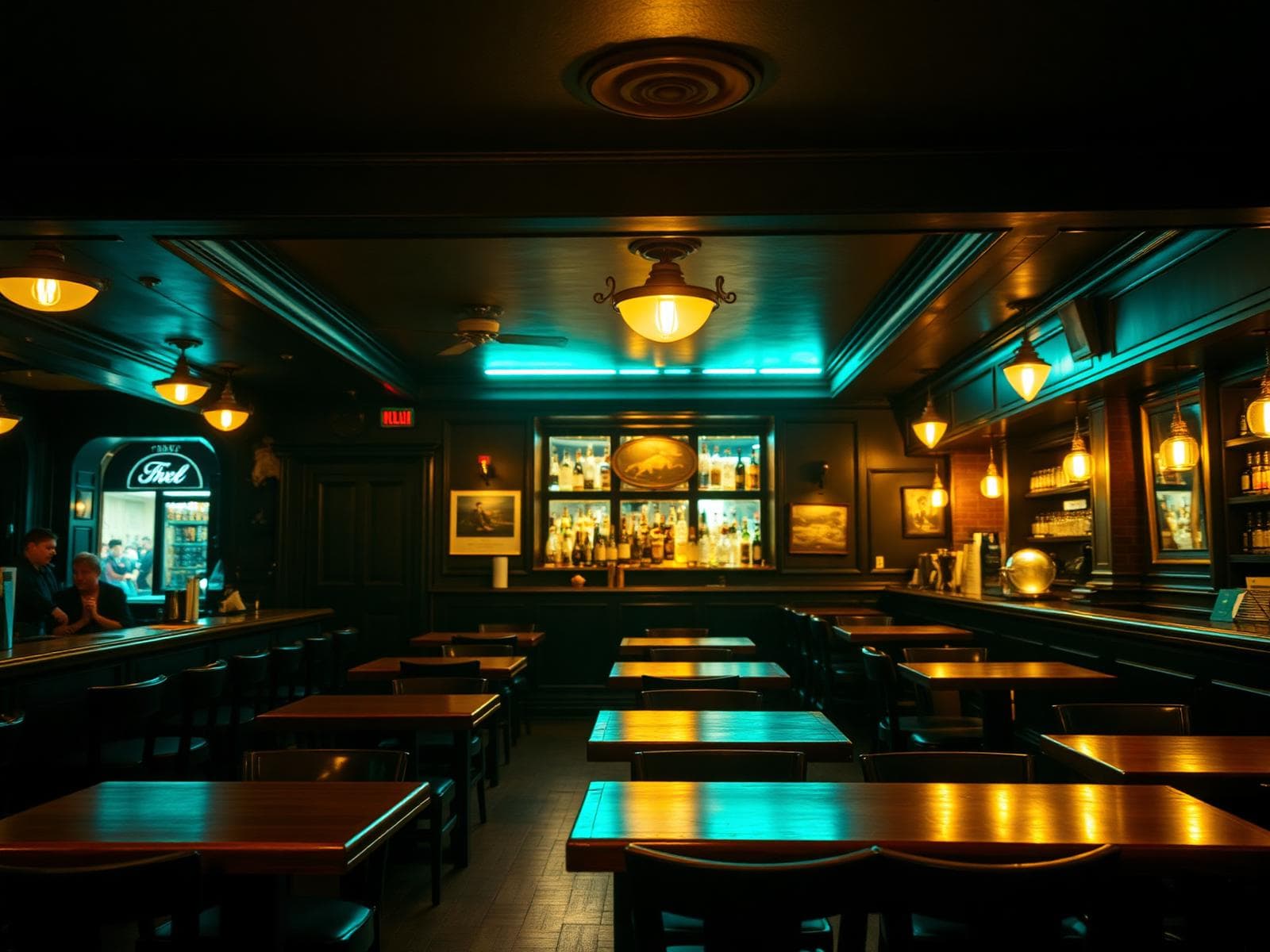 Restaurant dining room prepared for hospitality service
