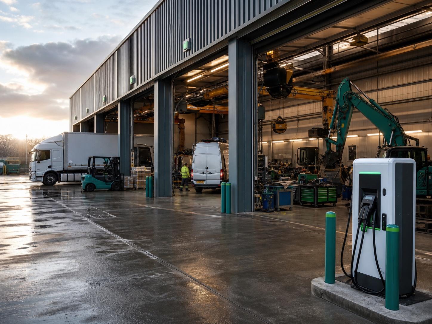 A modern logistics depot and industrial engineering workshop