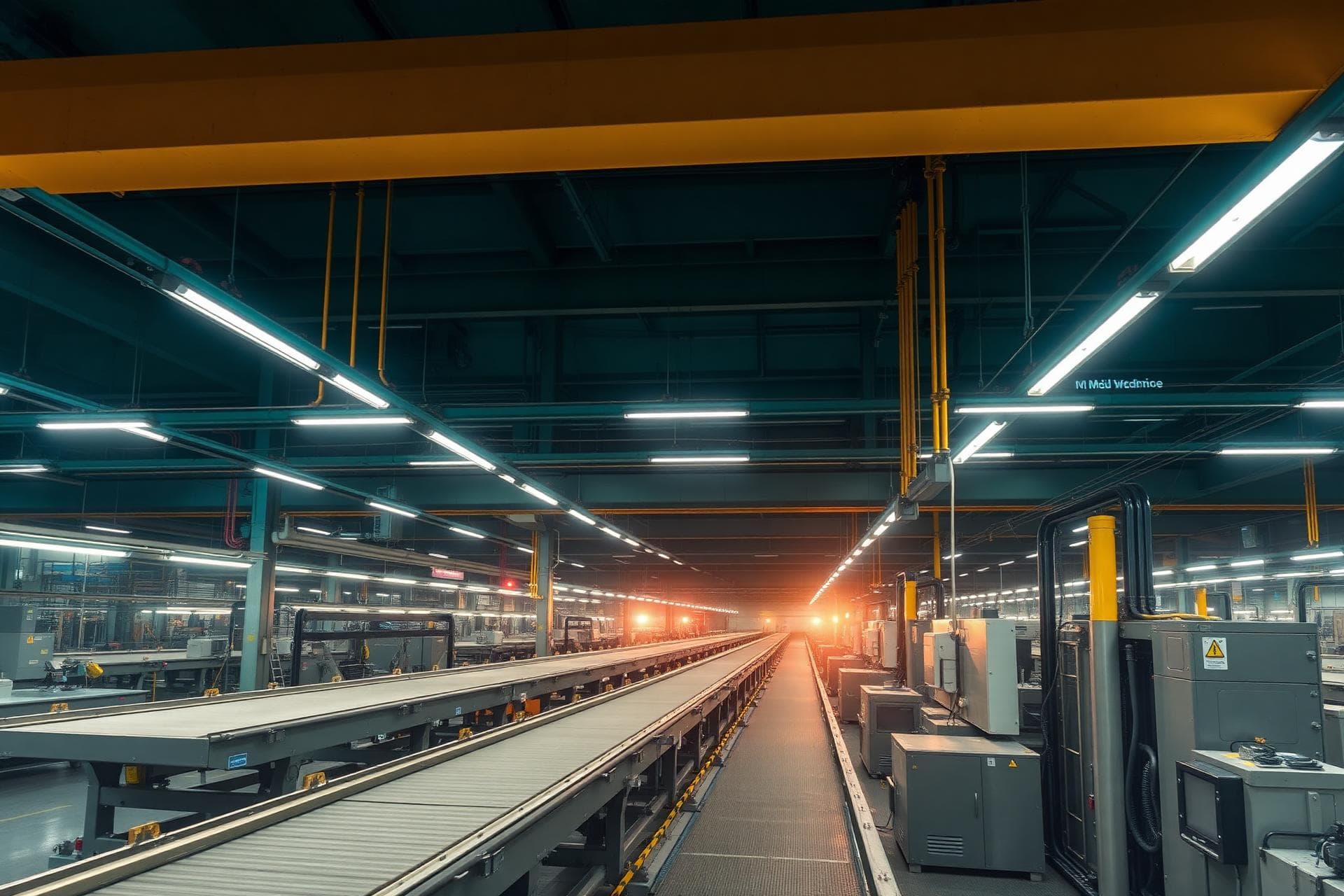 A modern manufacturing facility with industrial machinery